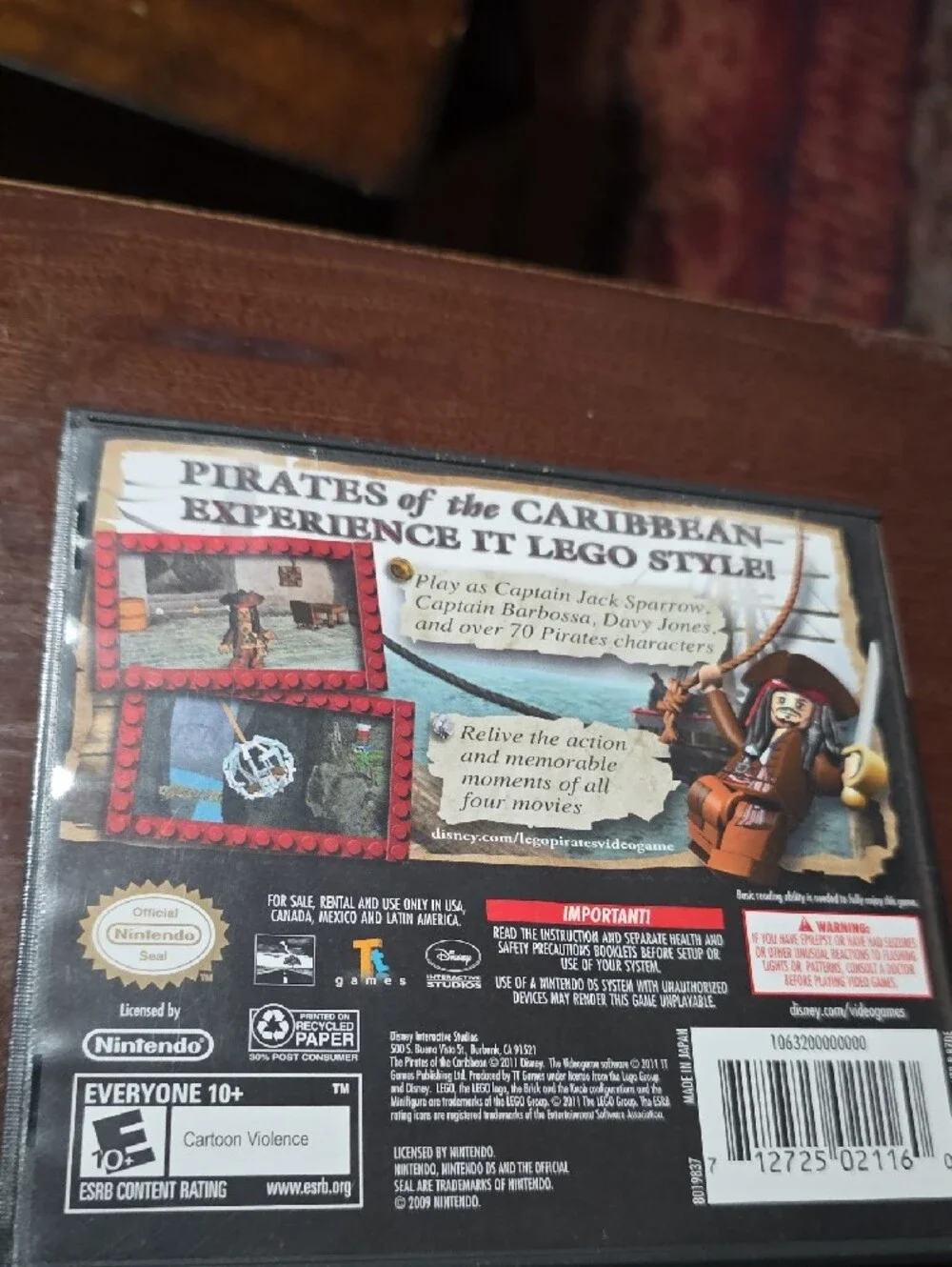 Nintendo DS LEGO Pirates of the Caribbean Game – Brown & Blue Artwork